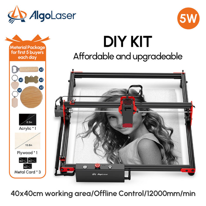 AlgoLaser DIY KIT 5W Diode Laser Engraver - Entry-Level Crafting Machine