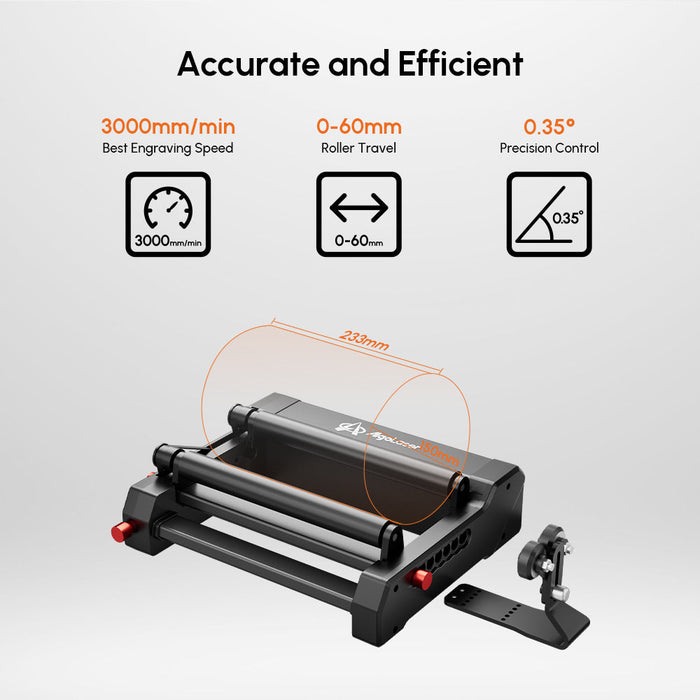 AlgoLaser Rotary Roller RR2 - 360° Cylindrical Engraving Attachment