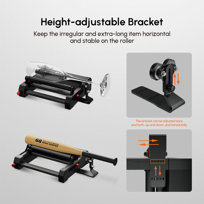 AlgoLaser Rotary Roller RR2 - 360° Cylindrical Engraving Attachment