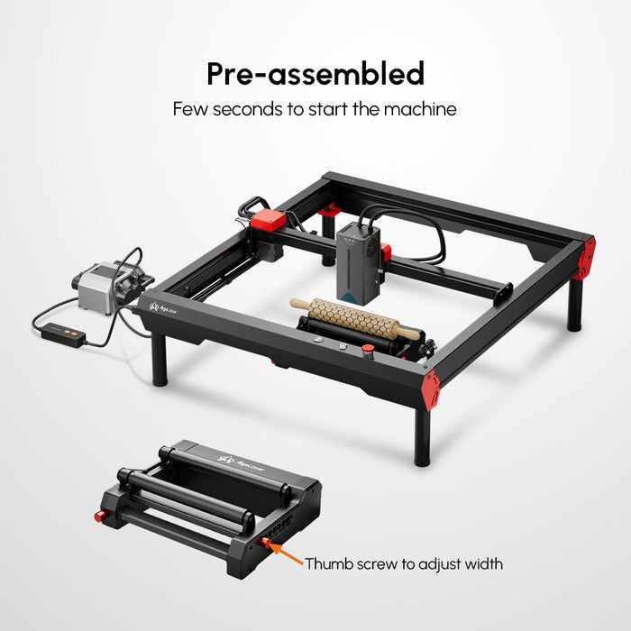 AlgoLaser Rotary Roller RR2 - 360° Cylindrical Engraving Attachment