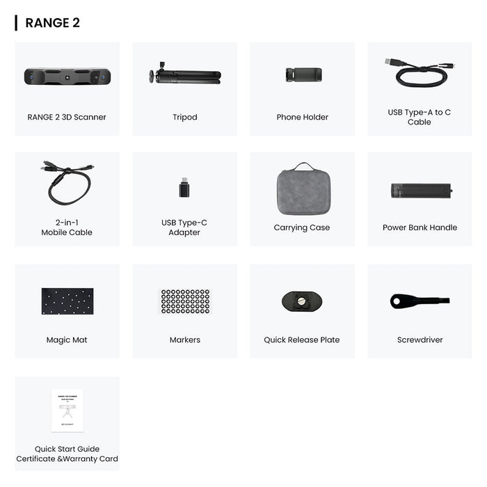 Revopoint RANGE 2 3D Scanner: Fast and Powerful Large Object 3D Scanning