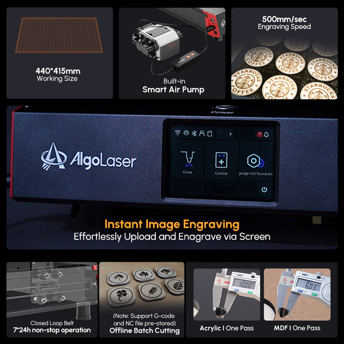 AlgoLaser Delta 22W Diode Laser Engraver - High-Speed Performance