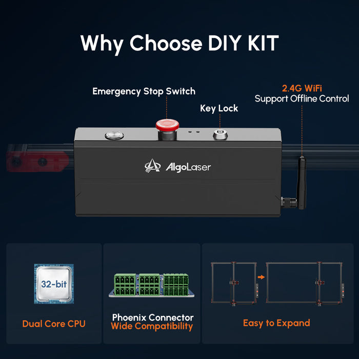 AlgoLaser DIY KIT 5W Diode Laser Engraver - Entry-Level Crafting Machine