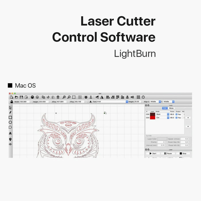 AlgoLaser LightBurn Software License - Professional Engraving Control