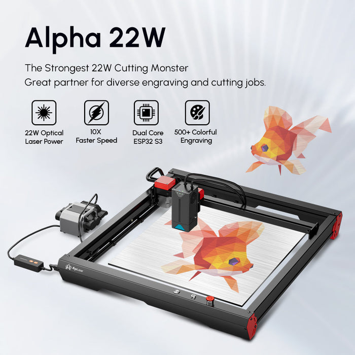 AlgoLaser Alpha 22W&10W Dual Laser Engraver - Versatile Crafting Tool