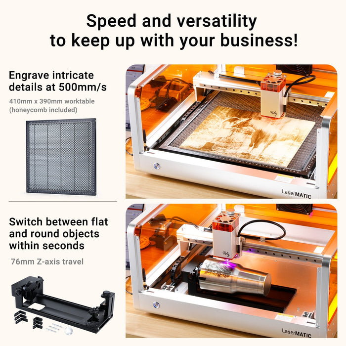 LaserMATIC Mk2, Diode Laser Engraver Available in 10W, 20W and 30W Configurations