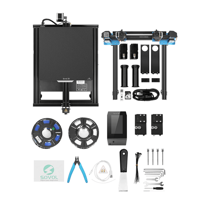 Sovol SV04 IDEX 3D Printer 300x300x400 mm Auto Leveling Silent Mainboard