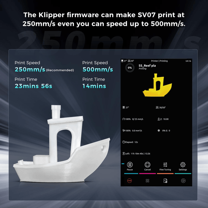 Sovol SV07 Klipper 3D Printer Fast 3D Printing With Speed Up to 500mm/s